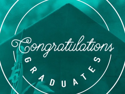 CONGRATULATIONS GRADUATES TITLE BLUE 2015