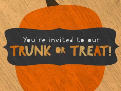 CUTE FALL TRUNK OR TREAT INVITE