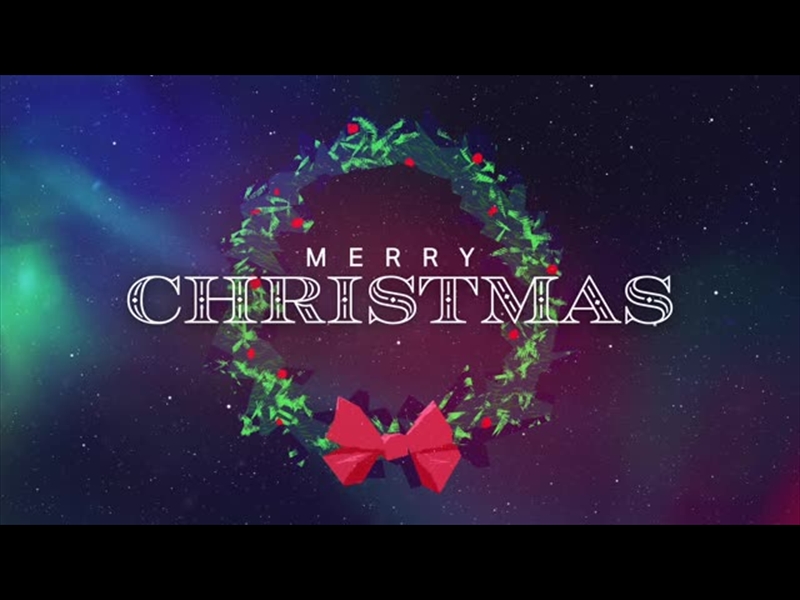 GLORIOUS CHRISTMAS MERRY CHRISTMAS WREATH