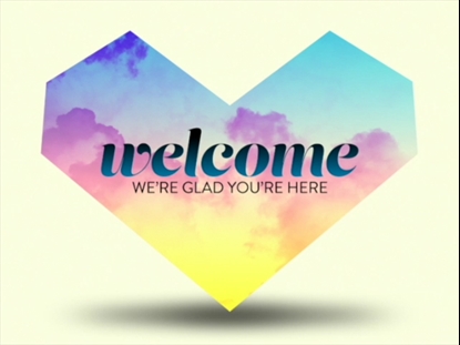 GRADIENT CLOUDS HEART WELCOME