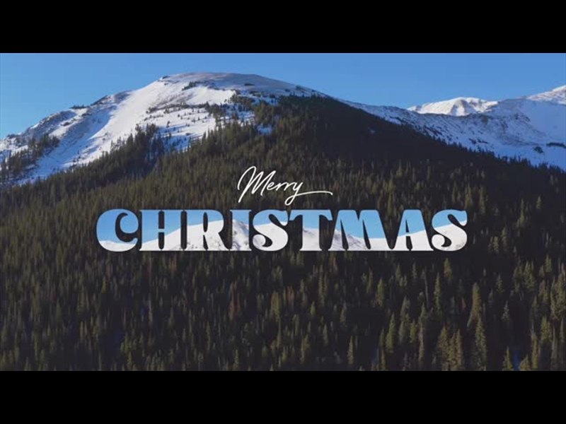 MOUNTAIN SNOW MERRY CHRISTMAS