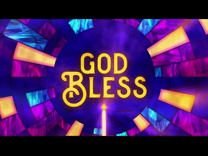 STAINED GLASS CHRISTMAS CHRISTMAS GOD BLESS