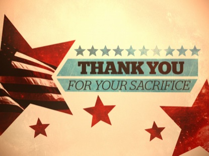 THANK YOU FOR YOUR SACRIFICE TITLE