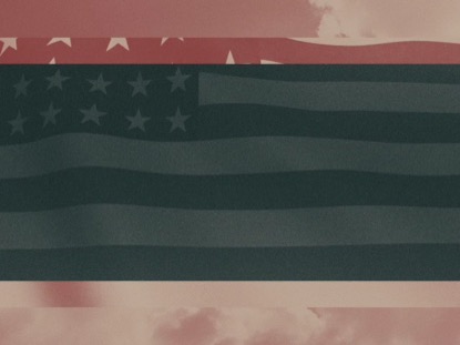 VINTAGE WAVING AMERICAN FLAG 01
