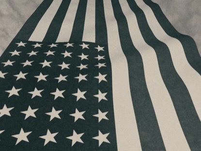 VINTAGE WAVING AMERICAN FLAG 06