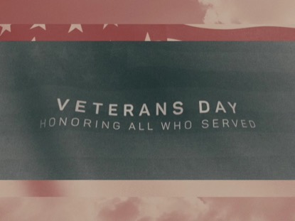 VINTAGE WAVING AMERICAN FLAG VETERANS DAY