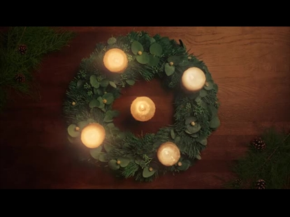 CHRISTMAS CANDLES FIVE CANDLES CENTER