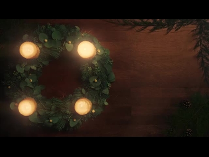 CHRISTMAS CANDLES FOUR CANDLES SIDE