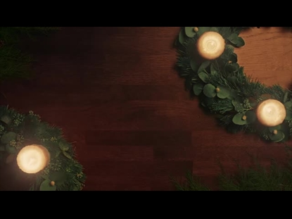 CHRISTMAS CANDLES THREE CANDLES CORNERS