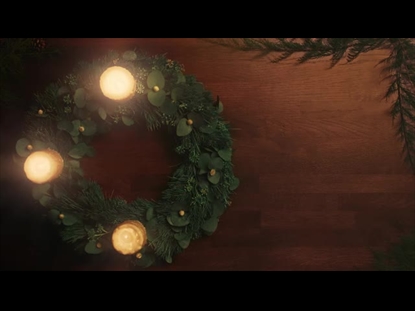 CHRISTMAS CANDLES THREE CANDLES SIDE