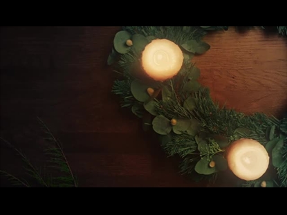 CHRISTMAS CANDLES TWO CANDLES CLOSE