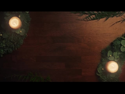 CHRISTMAS CANDLES TWO CANDLES CORNERS