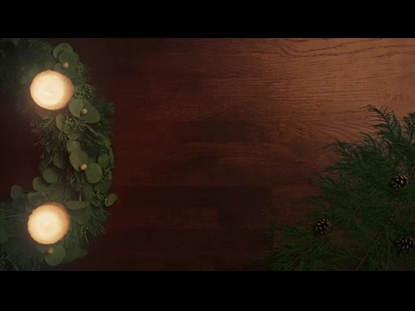 CHRISTMAS CANDLES TWO CANDLES SIDE