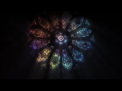 MULTI COLOR ROSE WINDOW