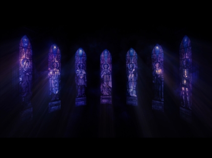 RAYS STAINED GLASS WARM