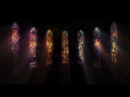 SAINTS STAINED GLASS WARM