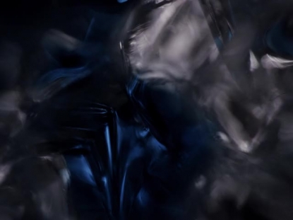 SCULPTED GLASS BW BLUE