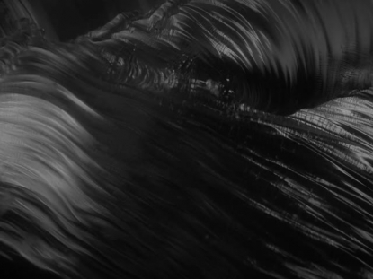 SCULPTED GLASS BW SMOOTH RIPPLES
