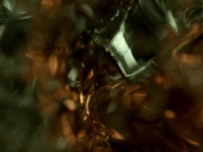 SCULPTED GLASS GREEN BROWN