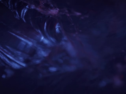 SCULPTED GLASS RED BLUE HORIZONTAL SCROLL