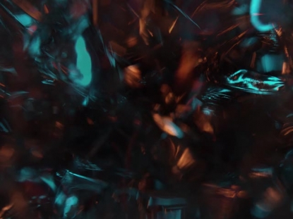 SCULPTED GLASS TEAL ORANGE BRIGHT