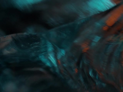 SCULPTED GLASS TEAL ORANGE SMOOTH