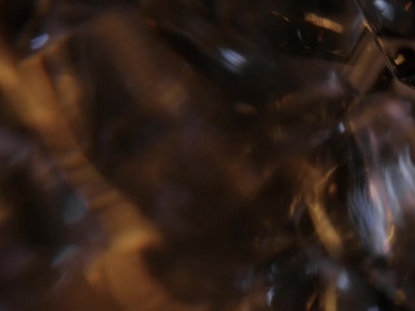 SCULPTED GLASS YELLOW BROWN BLUE