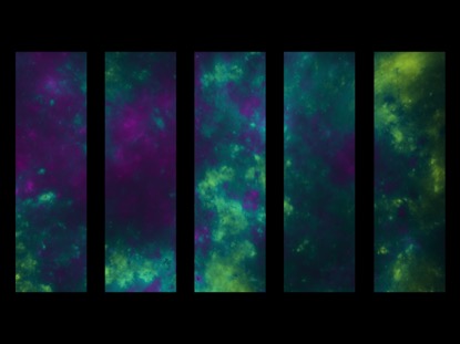 SPACE PURPLE AND GREEN BARS