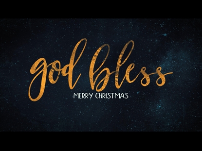 CHRISTMAS GOLD GOD BLESS