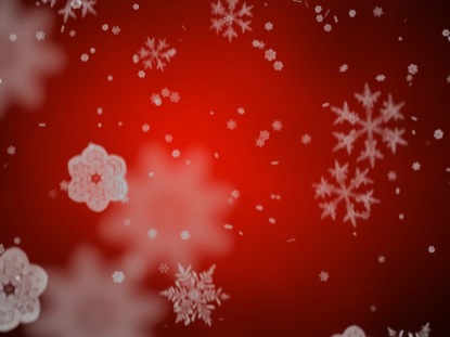 RED WRAPPING PAPER SNOWFLAKES MOTION