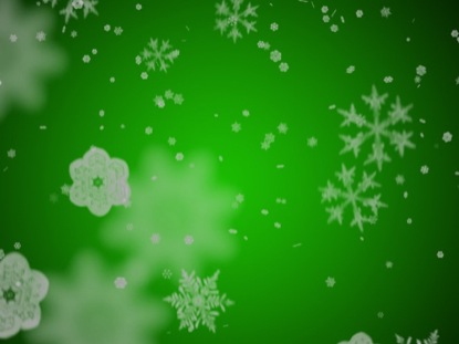 SNOWFLAKES ON CHRISTMAS GREEN MOTION