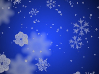 SNOWFLAKES ON ICE BLUE MOTION