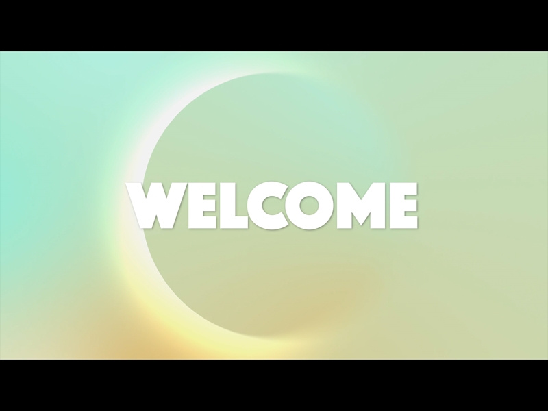 ABSTRACT MODERN BLUE ORANGE WELCOME MOTION