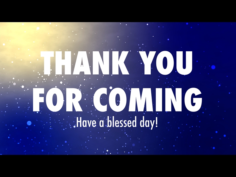 ABSTRACT PARTICLES ON BLUE - THANK YOU