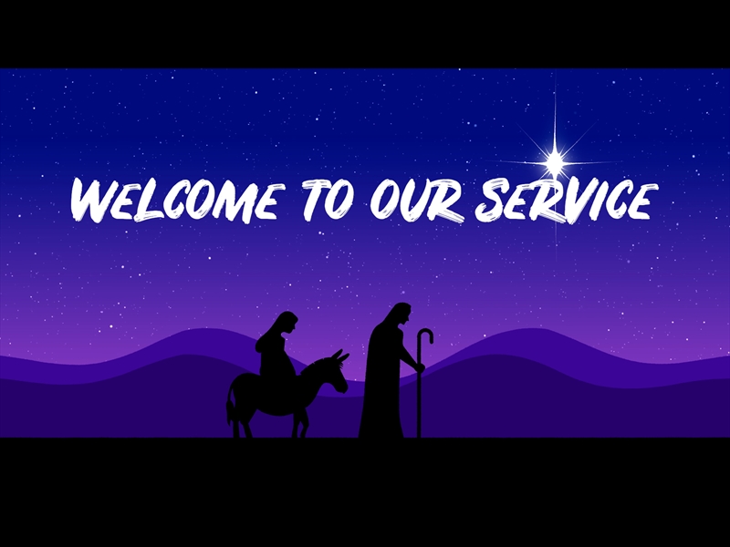 CHRISTMAS WELCOME - MARY AND JOSEPH