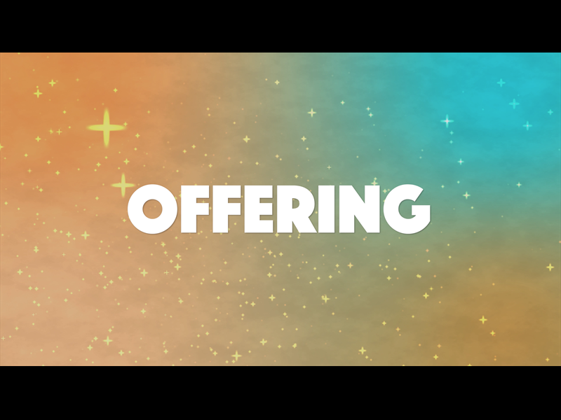 Stars On Blue And Orange: Offering Motion Background | Church Fuel