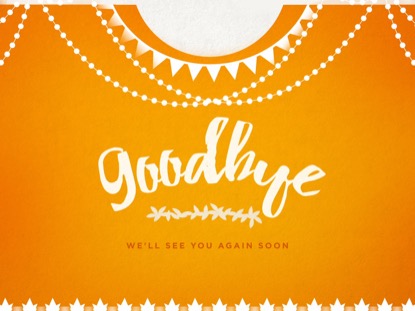 THANKSGIVING CUTOUT GOODBYE