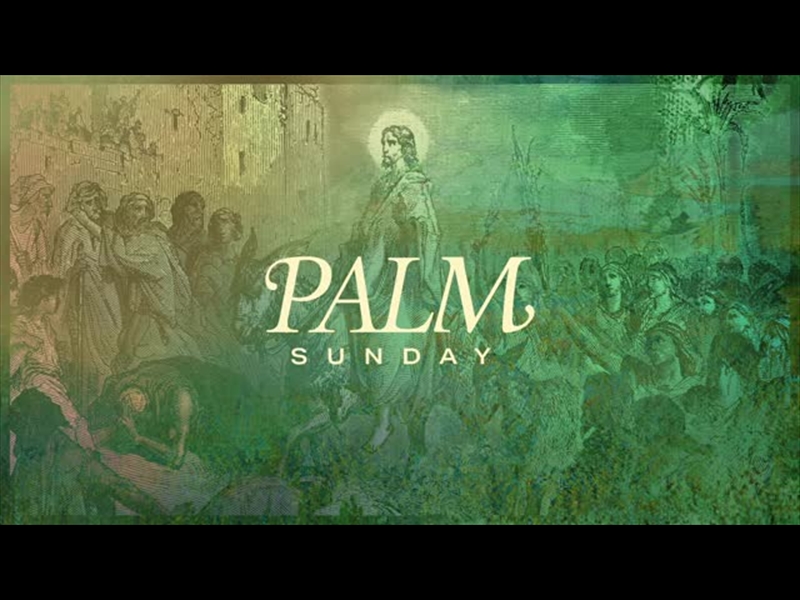 EASTER ETCHING - PALM SUNDAY TITLE
