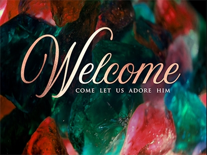 CHRISTMAS GLASS CHRISTMAS WELCOME