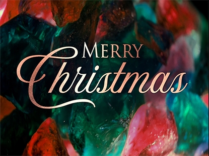 CHRISTMAS GLASS MERRY CHRISTMAS