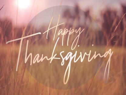 FALL FIELD HAPPY THANKSGIVING