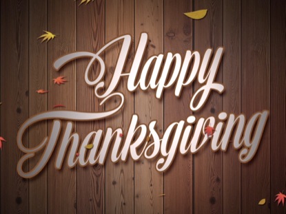 FALL LEAVES HAPPY THANKSGIVING