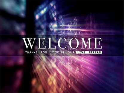 STAINED GLASS STREAM WELCOME