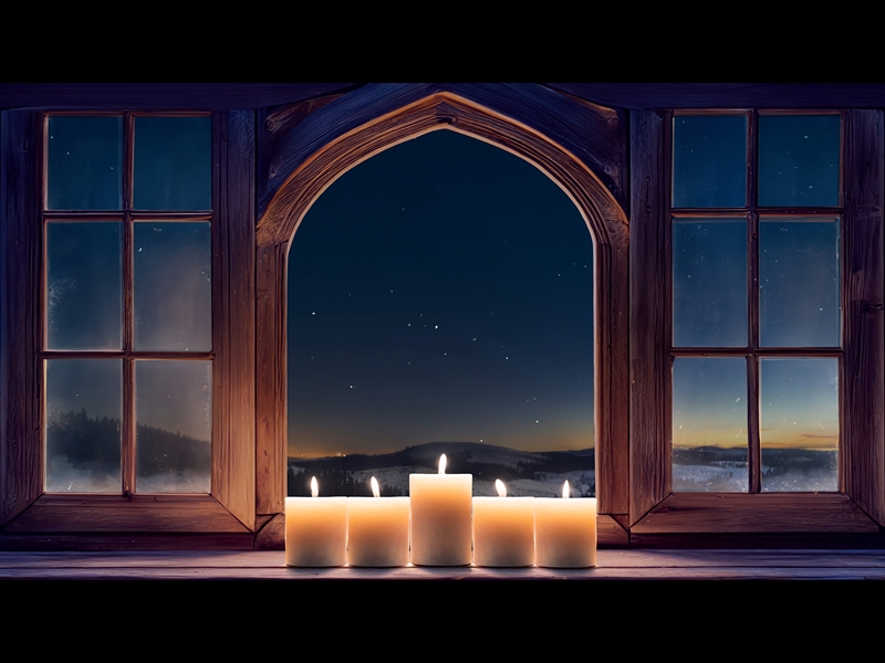 WINTER ADVENT CANDLES 1