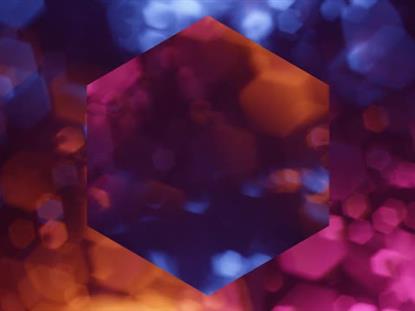 BOKEH SHAPES COLORFUL HEXAGONS REFLECTED