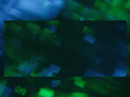 BOKEH SHAPES TEAL GREEN BOXES REFLECTED