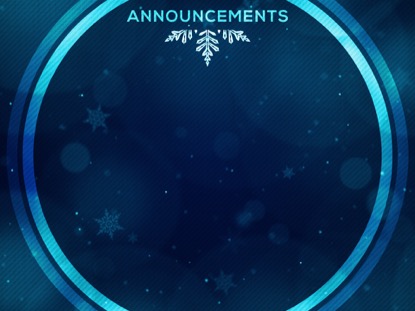 CHRISTMAS GLOW SNOWFLAKES ANNOUNCEMENTS