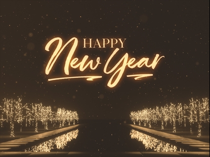 CHRISTMAS GOLD HAPPY NEW YEAR