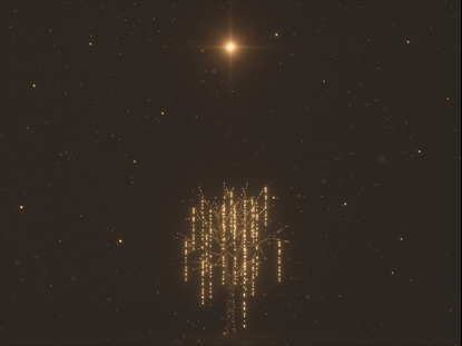 CHRISTMAS GOLD STAR TREE