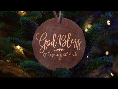 CHRISTMAS PINES GOD BLESS